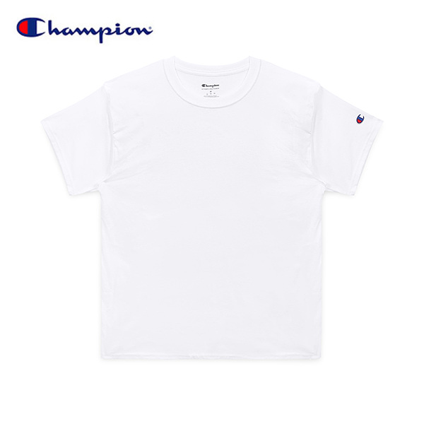 [리퍼상품] 챔피온 T425 WH (M) / 숏슬리브 무지 티셔츠 화이트(색 이염) 타임메카
